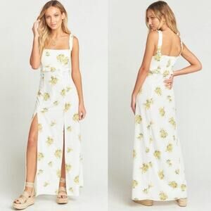 Show Me Your MuMu White Floral Maxi Dress